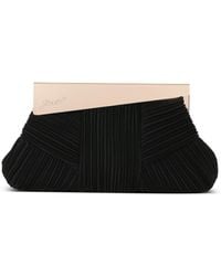 Badgley Mischka - Woman's Millie Signature Frame Mini Pleated Satin Pouch - Lyst