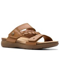 Clarks - April Raelyn Slip On Flat Sandals - Lyst