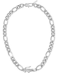 Lacoste - Crocodile Ip Plated Necklace - Lyst
