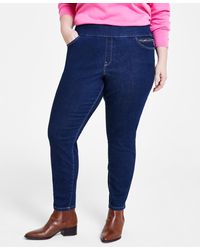 Tommy Hilfiger Plus Size Heart Sweatshirt Th Flex Gramercy Pull On Jeans in Blue Lyst