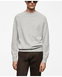 Mango - Fine-knit Cotton Sweater - Lyst