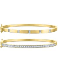 Macy's - 2-pc. Set Diamond Bangle Bracelets (1/5 Ct. T.w. - Lyst