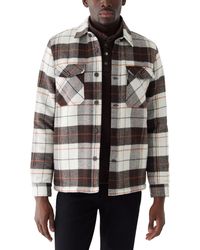 Frank And Oak - Relaxed-fit Plaid Fleece-lined Shirt Jacket - Lyst