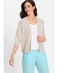 Olsen - Tape Yarn Open Front Cardigan - Lyst