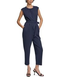 Calvin Klein - Sleeveless Tie-waist Jumpsuit - Lyst