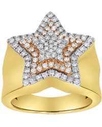 LuvMyJewelry - Superstar Natural Certified Diamond 1 Cttw Round Cut 14k Rose Gold Statement Ring - Lyst