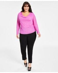 BarIII - Plus Size Long Sleeve Cowl Neck Top High Rise Ponte Knit leggings Created For Macys - Lyst