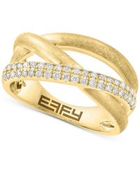 Effy - Effy Diamond Pave Crossover Statement Ring (1/3 Ct. T.w. - Lyst