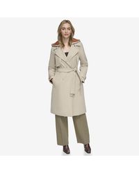 Andrew Marc - Evesham Mixed Media Insulated Trench Coat - Lyst
