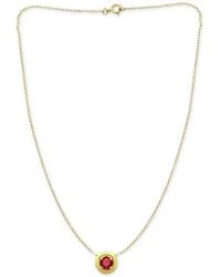 Giani Bernini - Red Cubic Zirconia Framed 16" Pendant Necklace - Lyst