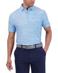 Ben Sherman - Melange Stripes Color Block Tech Jersey Sports Fit Polo - Lyst