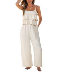 CUPSHE - Square Neck Unlined Zipper Closure Jumpsuit - Lyst