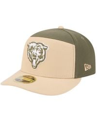 KTZ - Â Light Beige/olive Chicago Bears Two-tone Color Pack Split Panel 59fifty Fitted Hat - Lyst