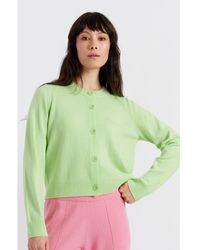 Chinti & Parker - Wool Cashmere Blend Crew Neck Cropped Cardigan - Lyst