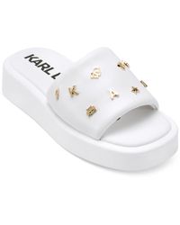 Karl Lagerfeld - Opal Studded Sandals - Lyst