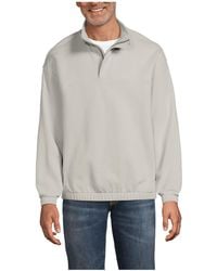 Lands' End - Long Sleeve French Terry Vintage Wash Quarter Zip - Lyst