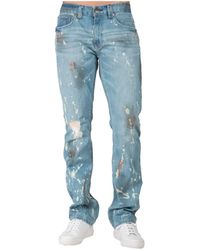 Level 7 - Hand Crafted Wash Slim Straight Premium Denim Jeans - Lyst