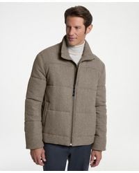 Ted Baker - Quilted Stand Collar Flannel Jacket - Lyst