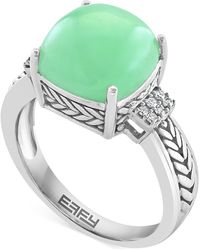 Effy - Effy Dyed Green Jade & Diamond (1/20 Ct. T.w. - Lyst