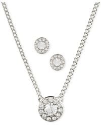Givenchy - Stone & Crystal Halo Pendant Necklace & Stud Earrings Set - Lyst