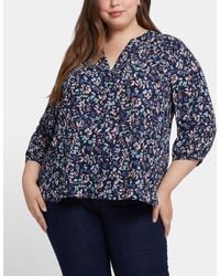 NYDJ - Plus Size Pintuck V-neck Top - Lyst