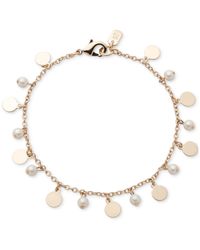 Ralph Lauren - Gold-tone Imitation Pearl Shaky Flex Bracelet - Lyst