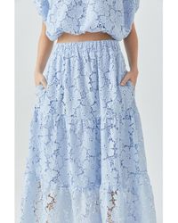 Endless Rose - Sequins Lace Maxi Skirt - Lyst