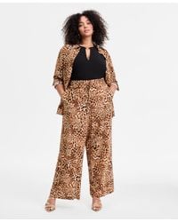 INC International Concepts - Plus Size Cheetah Printed High-rise Pants - Lyst