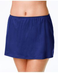 24th & Ocean Swim Skirt With Tummy Control - Blue