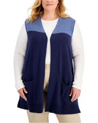 macys plus size vest