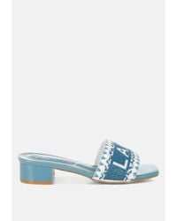 LONDON RAG - Vacay Babe Lake Como Beaded Slip-on Heels - Lyst