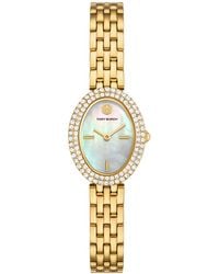 Tory Burch - The Oval Glitz Bracelet Watch, 22 X 28Mm - Lyst