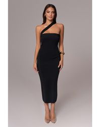 JLUXLABEL - Ivone Asymmetrical Midi Dress - Lyst