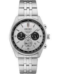 Seiko - Chronograph Essentials Stainless Steel Bracelet Watch 42mm - Lyst