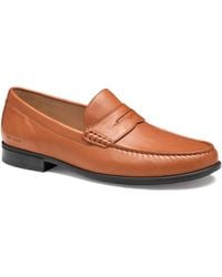 Johnston & Murphy - Harrison Penny Slip-on Round Toe Loafers - Lyst