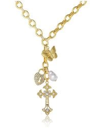Jessica Simpson - Gold-tone Charm Link Necklace - Lyst