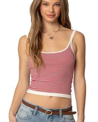 Edikted - Saylor Striped Knit Tank Top - Lyst