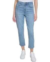 DKNY - High-rise Slim Straight Jeans - Lyst