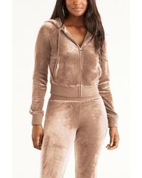 Juicy Couture - Classic Cotton Velour Hoodie - Lyst