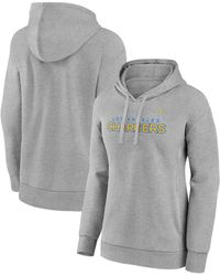 Fanatics - Heathered Gray Los Angeles Chargers Checklist Crossover V-neck Pullover Hoodie - Lyst