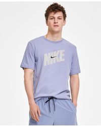 Nike - Relaxed Fit Dri-fit Short Sleeve Crewneck Fitness T-shirt - Lyst