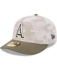 KTZ - Light Beige/olive Los Angeles Angels 2025 Armed Forces Day 59fifty Fitted Hat - Lyst