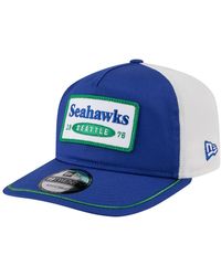 KTZ - Royal/white Seattle Seahawks Patch 19twenty Adjustable Hat - Lyst