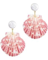 Adornia - Pearl Shell 2-drop Earrings - Lyst