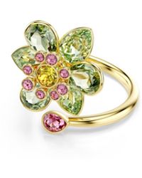 Swarovski - Idyllia Gold-tone Plated Open Ring - Lyst