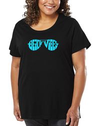 LA Pop Art - Plus Size Beach Vibes Word Art T-shirt - Lyst