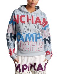 Champion Reverse Weave Logo-print Hoodie - Gray