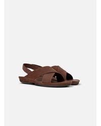 Camper - Right Isla Leather X-strap Sandal - Lyst