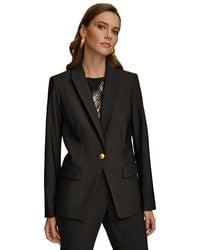 Donna Karan - One Button Blazer - Lyst