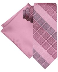 Steve Harvey - Gradient Squares Tie & Solid Pocket Square Set - Lyst